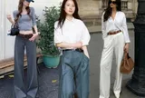 Không chỉ quần ống rộng, kiểu quần này cũng là “chân ái” mặc quanh năm của nàng công sở, dáng nào mặc cũng đẹp