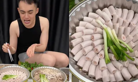 Hàng loạt video ăn lòng se điếu của người nổi tiếng bất ngờ viral trên TikTok, Tina Thảo Thi cũng bị réo tên