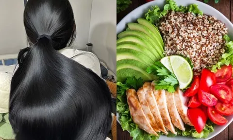 Muốn có mái tóc dày mượt như dòng suối mà không tốn kém, chị em áp dụng công thức "tăng 6 giảm 6" mỗi ngày
