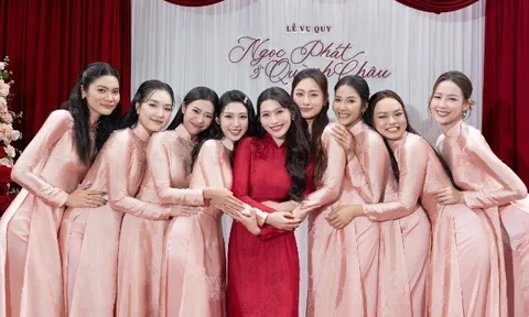 Nhan sắc dàn phù dâu "cực phẩm" trong đám cưới Chế Nguyễn Quỳnh Châu: Từ hoa hậu quốc tế đến chị đẹp