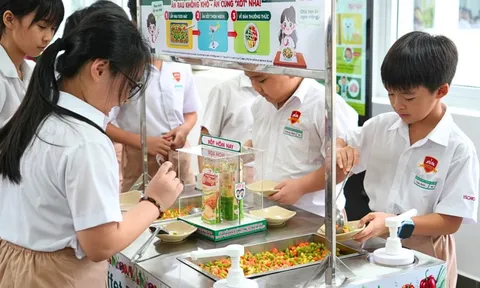 Ajinomoto Việt Nam mang Quầy buffet rau vào trường học 0