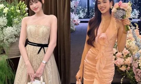 Váy áo dự đám cưới trang nhã của Đỗ Thị Hà