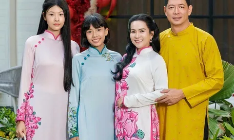 Vợ Bình Minh mang giày 10 cm vẫn "lép vế" chiều cao bên chồng con