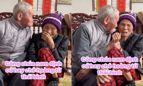 Clip cụ bà 90 tuổi ngúng nguẩy khi chồng đòi thơm khiến dân mạng 'tan chảy'
