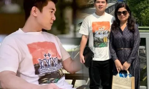 Chồng Đỗ Mỹ Linh và anh trai "mặc chung" áo thun 35 triệu đồng