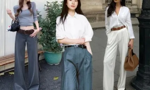 Không chỉ quần ống rộng, kiểu quần này cũng là “chân ái” mặc quanh năm của nàng công sở, dáng nào mặc cũng đẹp