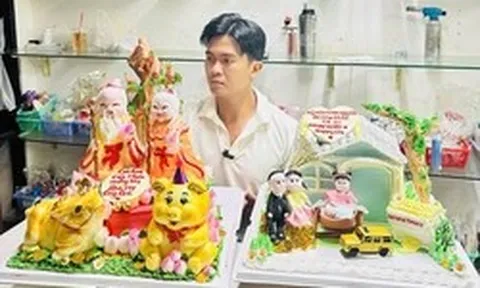 ‘Thổi hồn’ 12 con giáp lên bánh kem, chàng trai khiến dân mạng trầm trồ