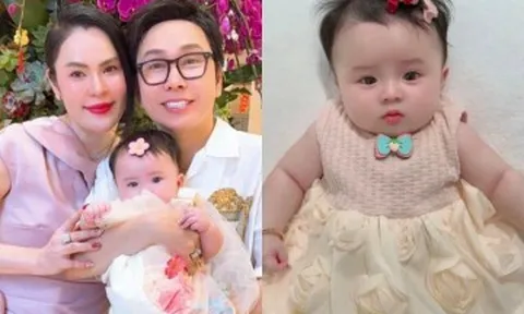 Con gái Phương Lê - Vũ Luân được chưng diện như búp bê