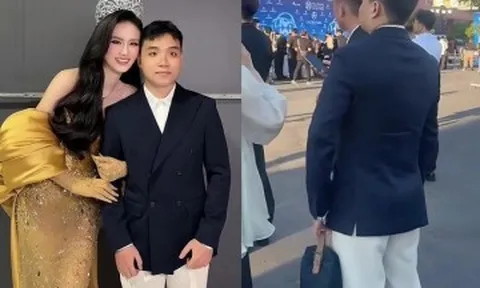 Bạn trai liên tục diện chiếc túi Dior hàng hiếm do Ý Nhi tặng