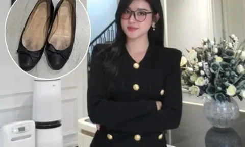 Huyền My gây bàn tán vì thanh lý giày bẩn, mòn đế