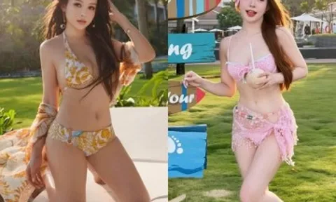 Quỳnh Nga, Dương Hoàng Yến, Trương Quỳnh Anh chào hè bằng bikini "bỏng mắt" nhưng Huyền Baby mới gây ngỡ ngàng