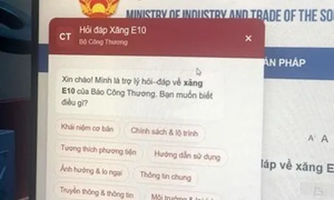 Vận hành chatbot hỏi đáp về xăng E10
