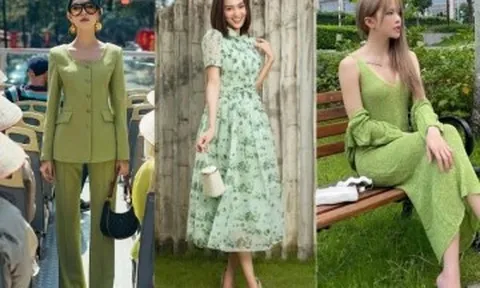 Học sao Việt diện sắc xanh bơ dịu mát: Tuyệt chiêu phối đồ giúp chị em nổi bật nơi công sở