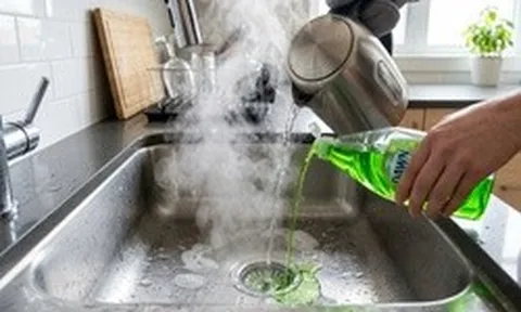 Cách tự thông tắc bồn rửa bát bị nghẹt mỡ tại nhà
