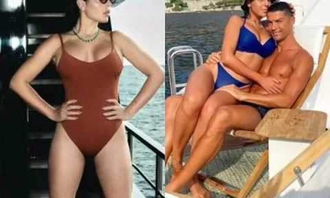 Siêu mẫu 32 tuổi - hôn thê của cầu thủ Ronaldo sexy khoe đường cong nghẹt thở