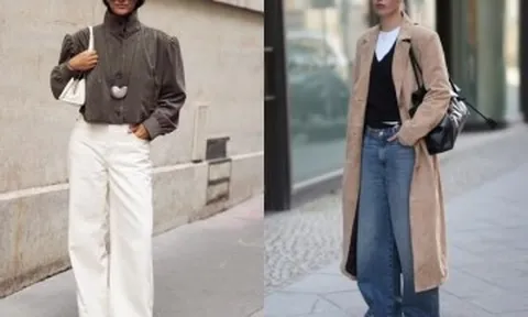 Quần jeans ống rộng đang lên xu hướng, mặc với kiểu áo khoác nào đẹp nhất?