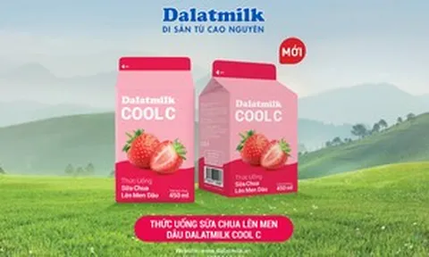 Dalatmilk ra mắt Thức uống sữa chua lên men Dâu Dalatmilk Cool C