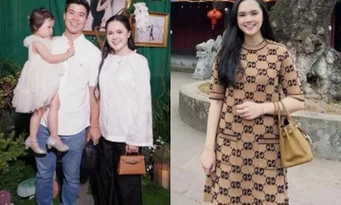 Vợ cầu thủ Duy Mạnh chăm xách túi Hermes hơn nửa tỷ đồng