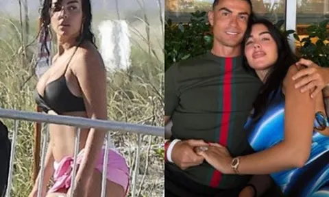 Vợ sắp cưới C. Ronaldo khoe vòng một bốc lửa trên bãi biển