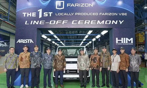 Nhà máy KD đầu tiên ở nước ngoài của Farizon khai trương tại Indonesia, chiếc V8E lắp ráp nội địa đầu tiên xuất xưởng
