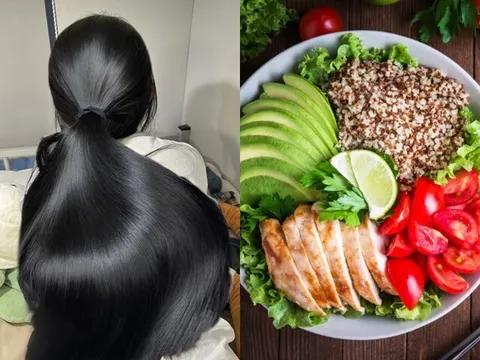 Muốn có mái tóc dày mượt như dòng suối mà không tốn kém, chị em áp dụng công thức "tăng 6 giảm 6" mỗi ngày
