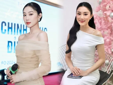 Nữ MC gây sốt khi "đọ sắc" bên Top 2 Miss Cosmo: Thi Hoa hậu lọt Top 20, visual như "sinh đôi" với Phương Linh