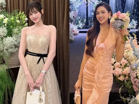 Váy áo dự đám cưới trang nhã của Đỗ Thị Hà