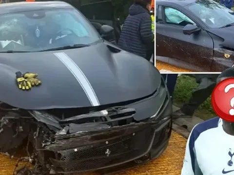 Cầu thủ nổi tiếng gặp tai nạn xe hơi, chiếc Ferrari bị vỡ nát gây choáng