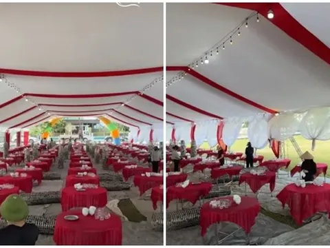 Bố Nguyễn Đình Bắc làm 100 mâm cỗ tri ân làng xóm: Từ sáng không khí đã tất bật