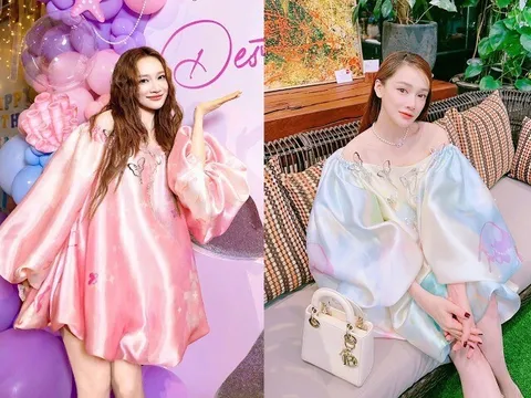 Nhã Phương được khen khi diện đầm bình dân đi đẻ