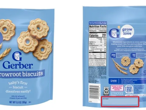Nóng: Thu hồi bánh ăn dặm cho trẻ Gerber của Nestlé do bột làm bánh không an toàn