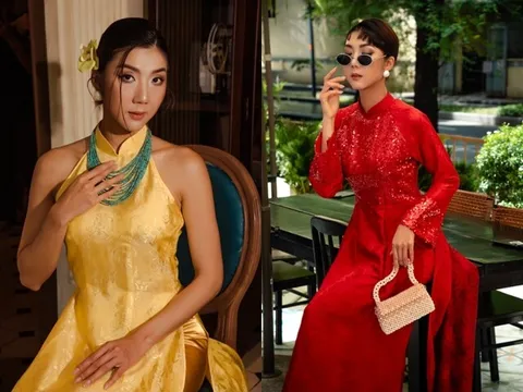 Ngọc Quyên sắm hàng chục bộ áo dài diện Tết