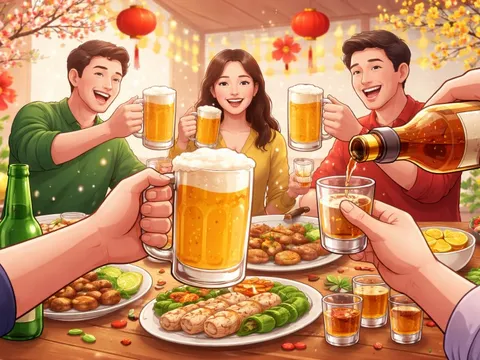 Cách tính đơn vị cồn chuẩn Bộ Y tế: Uống rượu bia ngày Tết bao nhiêu là đủ? 0