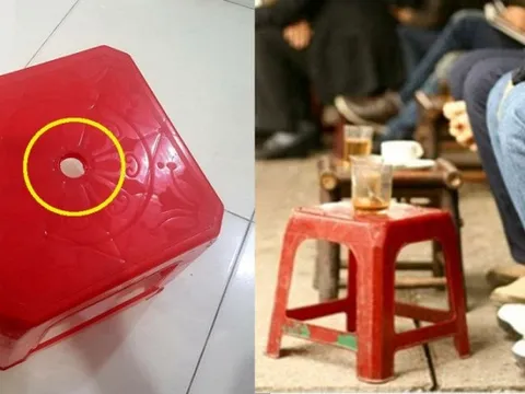 90% người ngồi ghế nhựa không biết công dụng của lỗ tròn này để tận dụng