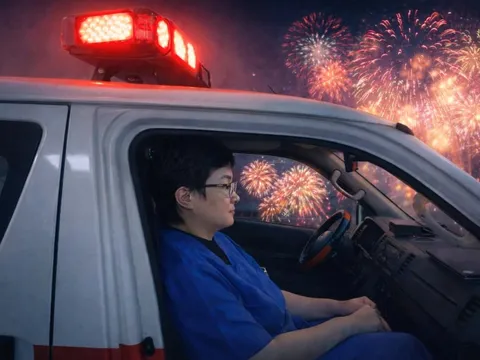 Giao thừa của bác sĩ 115: 'Tôi chỉ kịp thấy pháo hoa qua cửa kính xe cấp cứu' 0