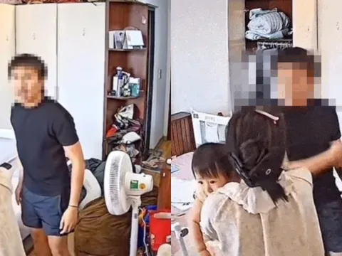 Clip chồng đánh vợ vì 'tội' đi ăn tốn 1 triệu đồng khiến dân mạng giận sôi 4