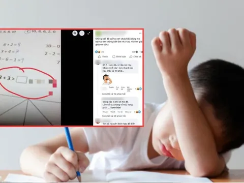 1 bài Toán lớp 1 khiến hội cha mẹ HOANG MANG!