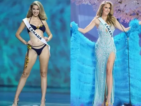 Hoa hậu 30 tuổi gây tranh cãi khi diễn áo tắm lúc mang bầu 4 tháng