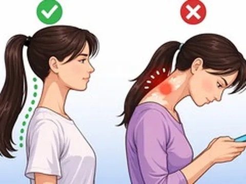 Cúi đầu lướt smartphone, cột sống cổ đang phải 'cõng' vật nặng 27kg