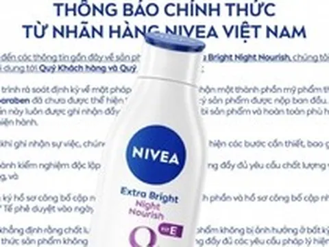 NIVEA Việt Nam thông báo khẩn về sản phẩm bị thu hồi toàn quốc