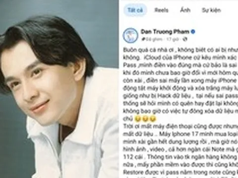 Đan Trường mất sạch dữ liệu iPhone vì nhập sai mật khẩu nhiều lần: cẩn thận với tính năng "Xóa dữ liệu" trên iPhone