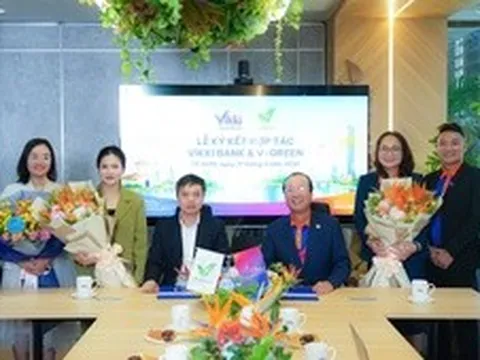 V-Green và Ngân hàng Số Vikki hợp tác phát triển hạ tầng trạm sạc, tủ đổi pin