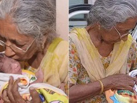 Cụ bà 72 tuổi sinh bé trai khỏe mạnh với chồng 80 tuổi