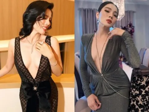 Lệ Quyên diện đầm xẻ, "thả rông" khoe vòng một