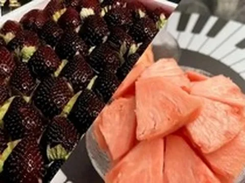 Màu sắc thay đổi, giá trị tăng gấp đôi? Vì sao dứa hồng, dâu tây đen và các loại trái cây có màu lạ thường có giá rất cao?