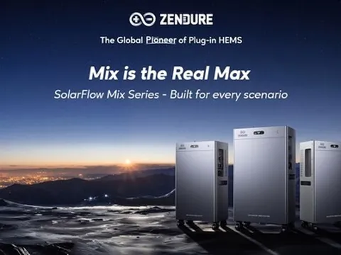 Zendure trình làng dòng SolarFlow Mix Series tại Châu Âu -- Ba hệ thống lưu trữ gia đình, một nền tảng, giảm tới 91% hóa đơn điện
