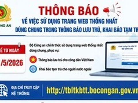 Từ 21/5, công dân trong, ngoài nước khai báo lưu trú, tạm trú trên trang web mới