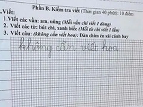 Phụ huynh khoe bài tập của con học lớp 1, dân mạng đọc xong chỉ biết ôm bụng cười: "Bảo sao mẹ không yên tâm!"
