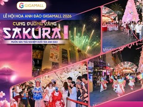 Lễ hội Hoa Anh Đào Gigamall 2026 lập kỷ lục hơn 2 triệu lượt khách tham quan