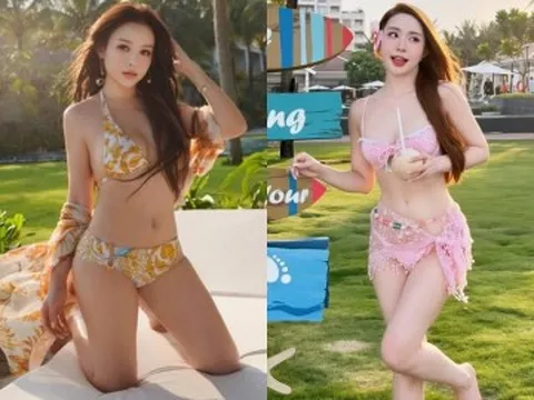 Quỳnh Nga, Dương Hoàng Yến, Trương Quỳnh Anh chào hè bằng bikini "bỏng mắt" nhưng Huyền Baby mới gây ngỡ ngàng